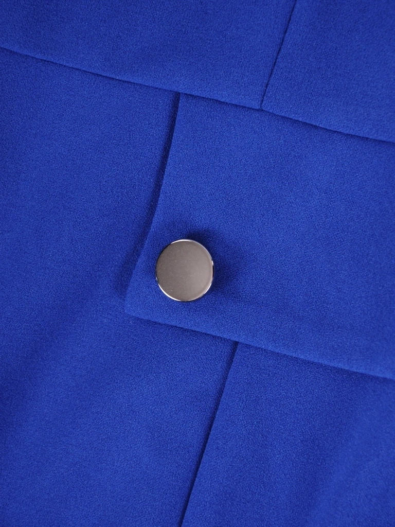 Chabrowa kreacja midi o fasonie syrenki z paskiem – elegancko akcentowana talia 37159