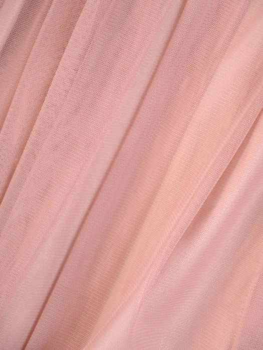 Sukienka rozkloszowana w odcieniu brudnego różu – elegancki fason midi z ozdobną górą na przyjęcia 33284