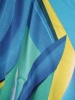 Wiskozowa sukienka rozkloszowana w zielone wzory – kobiecy krój z szyfonowym rękawem 39812