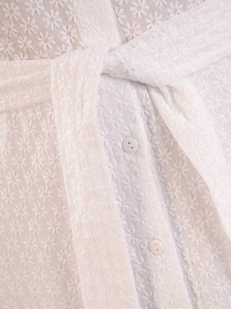 Bawełniana sukienka rozkloszowana w kwiatowy print – kobiecy kołnierzyk modelujący sylwetkę 33174