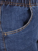 Jeansy, wyszczuplające, bawełniane proste spodnie jeans na gumce w pasie z kieszeniami, duże rozmiary 34897
