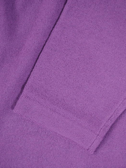 Elegancki sweter damski rozpinany na guziki fioletowy – prosty fason na chłodniejsze dni 38679