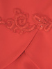 Elegancka sukienka czerwona, kreacja z oryginalnymi rękawami 28555