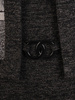 Grafitowa dzianinowa sukienka, kreacja z imitacją żakietu 28154