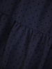 Zwiewna, granatowa spódnica z szyfonu w modne groszki 30343