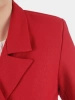 Elegancki czerwony żakiet damski do sukienki na wesele – prosty fason ze srebrną nitką 37698
