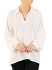 Bawełniana bluzka koszulowa z bufiastymi rękawami 31130