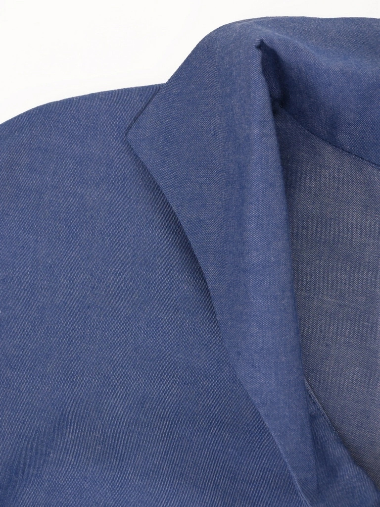 Jeansowa bawełniana bluzka z rękawami kimono i dłuższym tyłem – komfortowy krój na upalne dni 41992