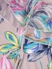 Elegancka szara bluzka wizytowa w kwiaty – prosty fason z szyfonowym detalem 35896