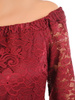 Elegancka sukienka hiszpanka w kolorze bordowym 32732