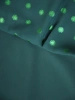 Zielona sukienka maxi z dekoltem serek w złote groszki – rozkloszowana kreacja z gumką w pasie 29072