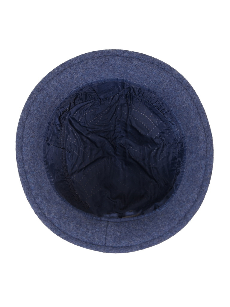 Elegancki błękitny kapelusz damski cloche na zimę – kobiecy model z ocieplaną podszewką 42368