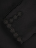 Czarna bluzka damska z koronkową aplikacją na dekolcie 31623