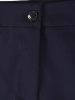 Eleganckie spodnie damskie granatowe proste – model w kant z kieszeniami modelujący sylwetkę 40670