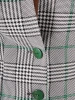 Elegancka garsonka damska ze spódnicą w kratę – prosty fason podkreślający kobiecą sylwetkę 38016