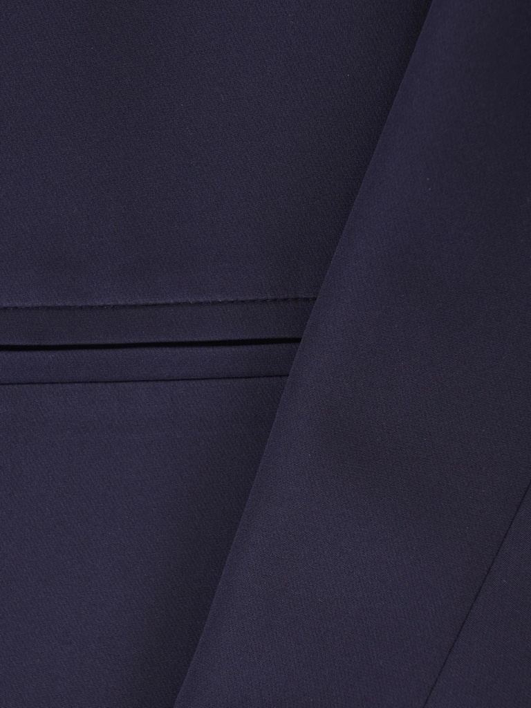 Elegancki granatowy żakiet damski do sukienki – prosty fason z kołnierzem 40014