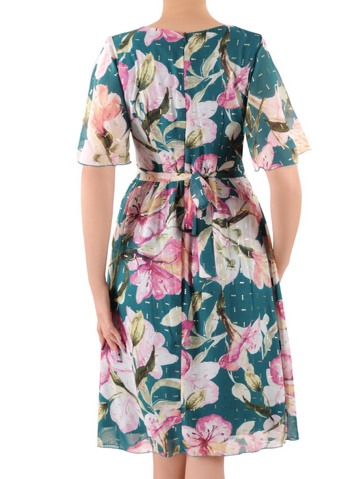Sukienka z szyfonu, letnia kreacja w kwiaty 35988