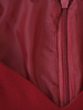 Bordowa sukienka z tiulowymi rękawami 14433, wieczorowa kreacja z ozdobnym dekoltem.