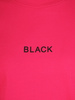 Amarantowa bluza damska zdobiona napisem "black" 32006