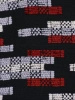 Prosta czarna sukienka midi w geometryczne wzory – elegancka kreacja bez rękawów z kieszeniami 14741