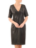Czarno-srebrna sukienka damska, kreacja z połyskującego materiału 30894