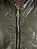 Długa zielona kamizelka damska z ozdobnym pikowaniem 34818