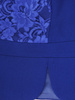 Trzyczęściowy komplet damski, chabrowa garsonka z koronkową bluzką 30454