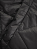 Długa czarna kurtka zimowa z ozdobnym pikowaniem 34822