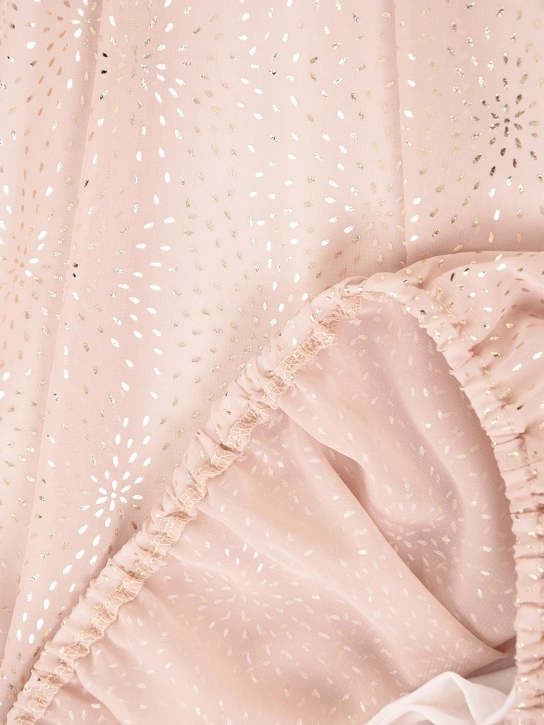 Ciemnobeżowa bluzka z okrągłym dekoltem i złotym zdobieniem – luźny fason z rękawami kimono 42058