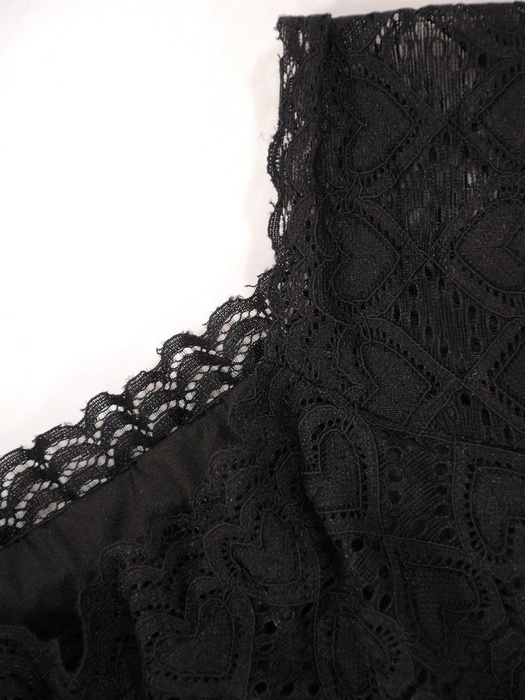Czarna efektowna, koronkowa sukienka z tiulowym dołem 28243