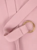 Elegancka sukienka koktajlowa w kolorze brudnego różu – fason z wiązaniem podkreślający talię 41788