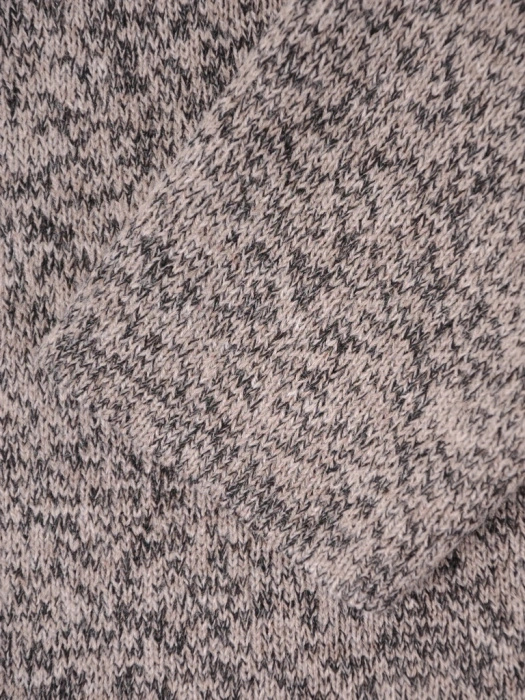 Szaro-różowy kardigan z ekoskórą i zamkiem – prosty krój z wysmuklającymi detalami 38977