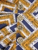 Wielokolorowa sukienka dzianinowa midi o prostym kroju – elegancki dekolt w łódkę wysmuklający szyję 34566