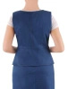 Jeansowa kamizelka damska plus size z ozdobnym zapięciem 38757