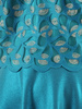 Luźna sukienka z szyfonu, zielona kreacja z ozdobnym topem 35416