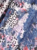 Rozkloszowana sukienka maxi w motyw floralny i panterkę – pasek w talii i kopertowy dekolt 38022