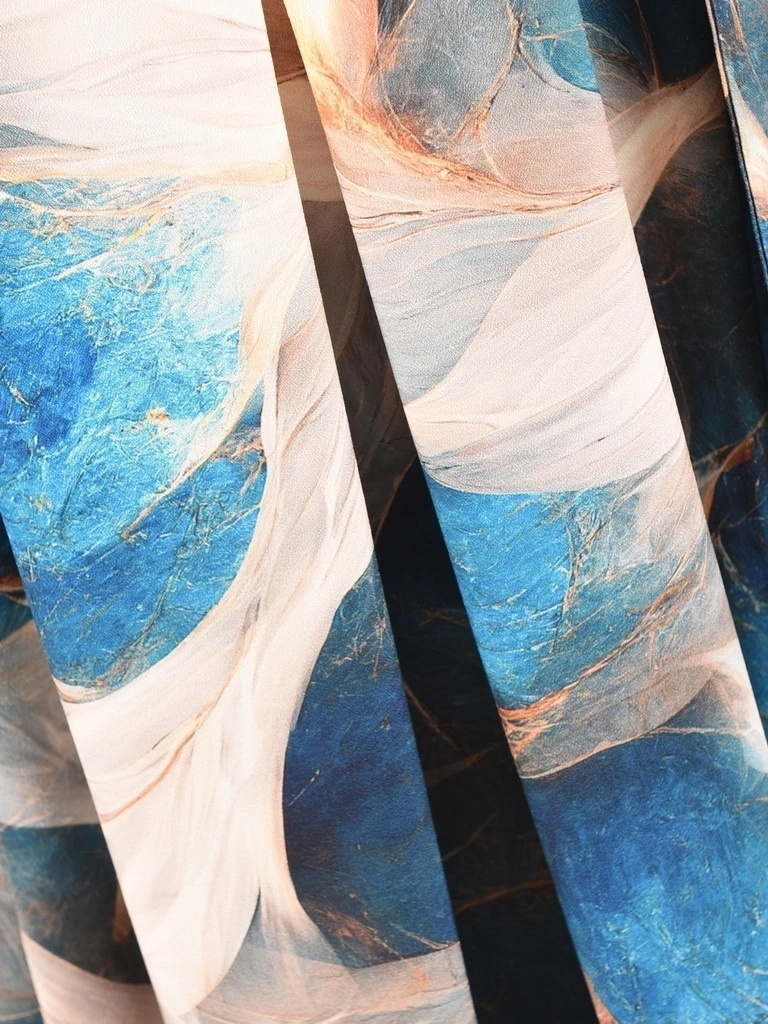 Jesienna sukienka rozkloszowana midi we wzory – fason modelujący sylwetkę z rękawem 3/4 40199