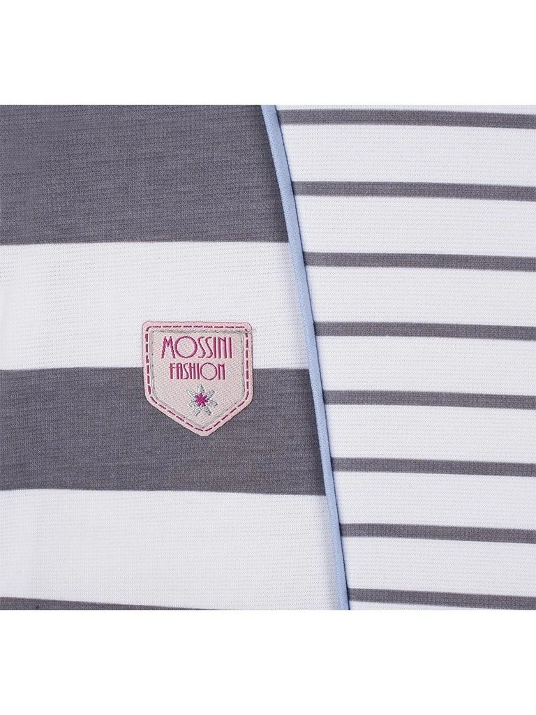 Elegancka sukienka dzianinowa ołówkowa w paski – wysmuklający fason z dekoltem V 11695