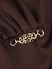 Brązowa suknia balowa maxi na sylwestra i studniówkę – wysmuklający krój z biżuteryjnym akcentem 41131