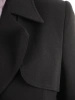 Elegancki czarny płaszcz damski trencz – wysmuklający fason z wiązaniem w talii 41317