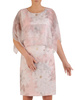 Sukienka koktajlowa, pastelowa kreacja w kwiaty 26012