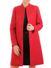 Czerwony płaszcz damski zapinany na guziki 31287