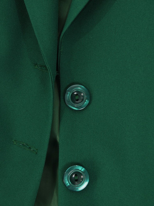 Elegancki zielony żakiet, zapinany na guziki 26767