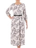 Elegancka sukienka maxi rozkloszowana w kwiaty – wysmuklający krój z paskiem 39731
