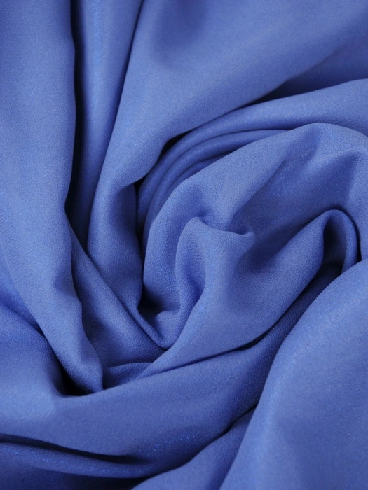 Niebieska sukienka wizytowa maxi z rękawem 3/4 – rozkloszowany krój z imitacją paska w talii 35159