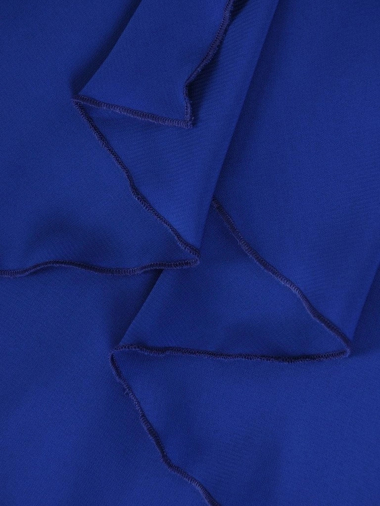 Elegancka chabrowa sukienka trapezowa na wesele i przyjęcia – imitacja żakietu wysmuklająca sylwetkę 21844