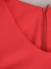 Koralowa sukienka koktajlowa o fasonie tuby – wygodny krój z praktycznymi kieszeniami 21075