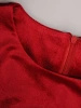 Czerwona sukienka rozkloszowana na święta i sylwestra – kobiecy krój midi z dekoltem łódka 18954