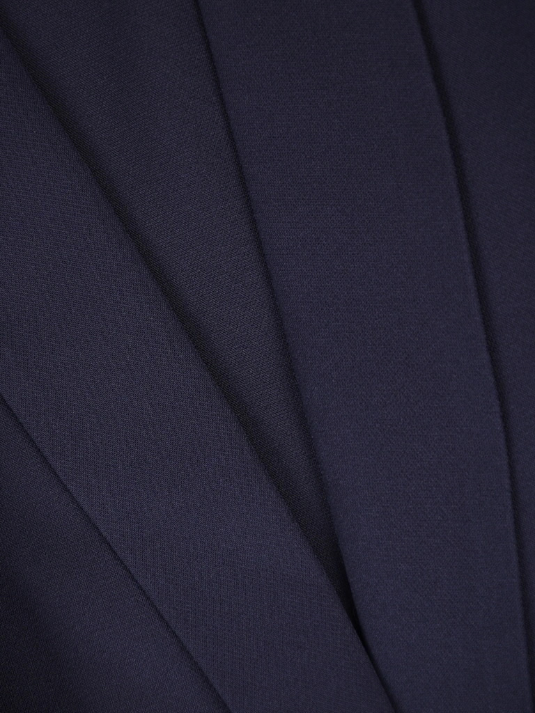 Elegancki żakiet damski do sukienki granatowy – prosty fason z klasycznym kołnierzem 41343