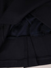 Granatowa sukienka z cekinową kokardą i bufiastymi rękawami 23500